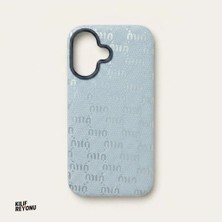 iPhone 16 Uyumlu Italyan Stil Monogram Desenli Premium Kılıf