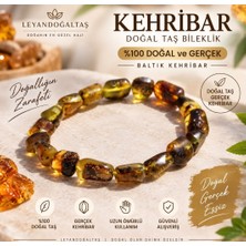 Leyan Doğal Taş Leyan %100 Doğal Baltık Kehribar Erkek / Kadın Bileklik