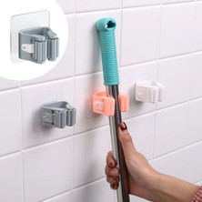 N&M Store Nm Store® Tekli Duvara Yapışkanlı Mop Tutucu Aparat Sopa Askısı