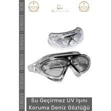 Denguva Premium Ayarlanabilir Kayış Su Geçirmez Uv Işın Koruma Yetişkin Plastik Antifog Kutulu Deniz Gözlüğü