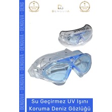 Denguva Premium Ayarlanabilir Kayış Su Geçirmez Uv Işın Koruma Yetişkin Plastik Antifog Kutulu Deniz Gözlüğü