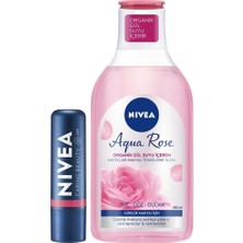 Rose Renkli Nemlendirici Dudak Kremi SPF30 ve Gül Suyu Micellar Günlük Makyaj Temizleme Suyu 400ML