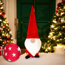 Yılbaşı Noel Baba Dekoratif Biblo Kırmızı Yıldız