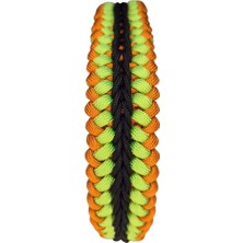 Moonparacord Köpek Tasması Parlak Turuncu Yeşil Üstü Siyah Renk 36X42