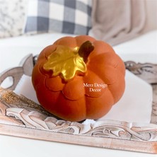 Merz Design Decor Autumn Pumpkins Sonbahar Balkabağı Temalı Kapaklı Kasede  %100 Doğal Soya Wax Mum