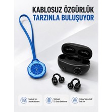 Marsilyan Kablosuz Kulaklık ve Mavi Çanta Charm Saat Kampanya Seti Taşınabilir Günlük Kullanım