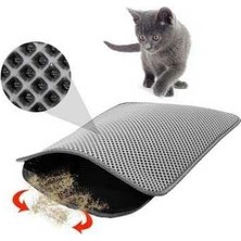 Miapet Elekli Kedi Tuvalet Önü Paspası 60 x 45 cm Gri