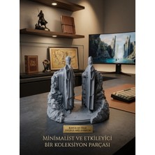 Hobifabrik Atölye Argonath Krallar Geçidi Heykeli – Mitolojik Masa Üstü Dekoratif Figür & Kitap Tutacağı 13CM