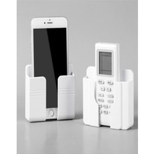 Duvara Monte Edilen Telefon ve Kumanda Standı Plastik Organizer