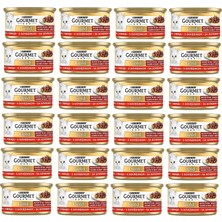 Gourmet Gold Parça Etli Sığır Etli Yaş Kedi Maması (24 x 85 Gr)