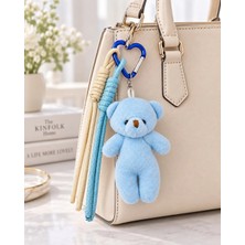 Kumru Studio Mavi Peluş Ayıcık Çanta Charmı ve Anahtarlık