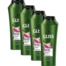 Gliss Bio-Tech Güçlendirici Şampuan, 525 ml x 4 Adet