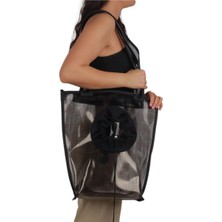 Glipet Omuz Askılı Şeffaf Kedi-Köpek Taşıma Çantası 41 * 39 * 14 cm 6 kg Siyah