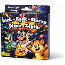 Tiny Toys Inek Eşek Sincap Pizza Zeytin Kart Oyunu Arkadaş Aile Oyunu