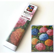NT Boncuklu Taşlı Pano Çocuklar Için Mozaik Elmas Goblen Diamond Tablo 30 x 40 cm Yeşil Yapraklı Çiçekler