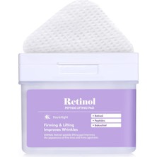 Dermal Retinol Peptid Kaldırma Pedi - Bakuchiol ile Yaşlanma Karşıtı ve Kırışıklıklar Için Kore Toner Pedi - Vegan Saf Pamuklu Kare Pedler - Yüksek Kapasiteli, 120 Yaprak