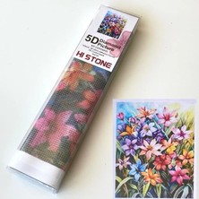 NT Boncuklu Taşlı Pano Çocuklar Için Mozaik Elmas Goblen Diamond Tablo 30 x 40 cm Orman Çiçekleri