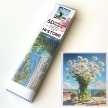 NT Boncuklu Taşlı Pano Çocuklar Için Mozaik Elmas Goblen Diamond Tablo 30 x 40 cm Papatyalar
