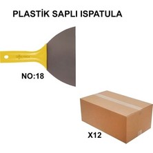 TeknoKapsül Plastik Saplı Ispatula, No:18, 12 Adet Toptan