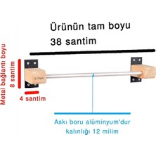 X-Perk Ahşap Banyo Mutfak Havluluğu Çok Amaçlı Duvar Askısı Havlu Havluluk Askılığı Boy 37- 39 cm