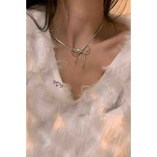 Kiraz Çiçeği Jewelry Paslanmaz Çelik Fiyonk Kolye