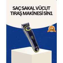 Azrlya Şarjlı Sessiz Çalışan Saç ve Sakal Şekillendirici Profesyonel Erkek Tıraş Makinesi - Lisinya