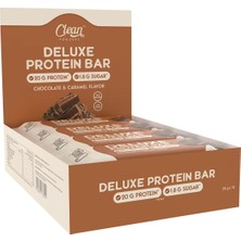 Clean Powders Deluxe Protein Bar 55 gr 12 Adet - Çikolata Karamel