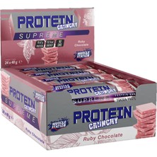 Muscle Station Supreme Crunchy Protein Bar 40 gr 24 Adet - Ruby Çikolata