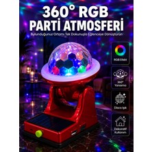Marsilyan 360° Rgb LED Disco Işığı Ayarlanabilir Başlıklı Güneş Enerjili Projektör Lamba