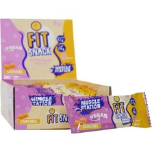 Muscle Station Fit Snack Vegan Protein Bar Caramel 40 gr 24 Adet
