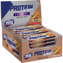 Muscle Station Supreme Crunchy Protein Bar 35 gr 12 Adet - Yer Fıstığı Krokan