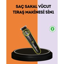 LED Ekranlı Şarjlı Saç ve Sakal Kesme Makinesi Erkek Bakım Cihazı Çok Başlıklı Set - Lisinya