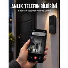 Marsilyan Hd Kameralı Akıllı Kapı Zili | Çift Yönlü Sesli Wi-Fi Görüntülü Kapı Zili