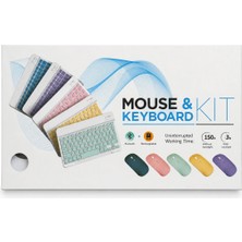 TKÇ Imeng BJ190 Bluetooth Şarjlı Klavye Mouse Seti Siyah