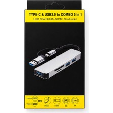 TKÇ Imeng 5in1 USB 3.0 Type-C 3 Port Hub Sd/tf Kart Okuyucu