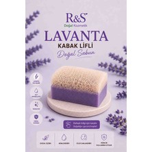 R&S Doğal Kozmetik Kabak Lifli Lavanta Sabunu - El Yapımı Peeling Etkili Cilt Temizleme Sabunu