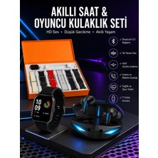 Marsilyan 7 Kordonlu Akıllı Saat ve Oyuncu Kulaklığı Anc Özelliği Kulak Içi Mikrofonlu Sesli Görüşme