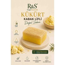R&S Doğal Kozmetik Kabak Lifli Kükürt Sabunu - El Yapımı Peeling Etkili Cilt Temizleme Sabunu