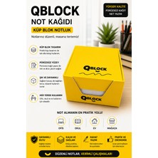 Güzelyüz Avm Q Block Küp Blok Not Kağıdı Beyaz Masaüstü Notluk Ofis Okul ve Ev Kullanımı