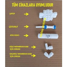 netsu arıtma-Tüm Su Arıtma Cihazına Uyumlu, Yedek Parça, Yenileme Kiti, Dörtyollu, Çekvalf, Atık Kısıcı, Dirsekler