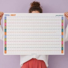 Bi'aldım 2026-2027 Akademik Duvar Takvimi | Eylül Başlangıçlı Yıllık Planlayıcı | Rengarenk Büyük Boy Takvim