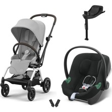 Cybex Eezy S Twist+2 Travel Sistem | Fog Grey & Aton B2 Bazalı Volcano Black