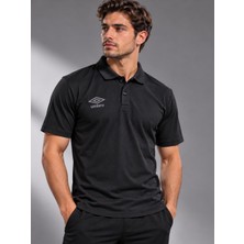 Umbro Black Kamp Erkek Siyah Pamuklu Polo Yaka Spor Tişört TF0590
