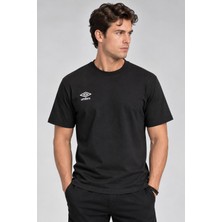 Umbro Milo Erkek Siyah Pamuklu Spor Tişört FF0450