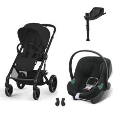 Cybex Balios S Lux Travel Sistem | Black Moon Black & Aton B2 Bazalı Volcano Black