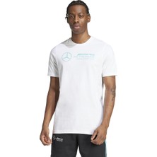 adidas Mercedes Dna Erkek Beyaz Günlük Stil T-Shirt JV5456