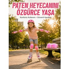 Astraltech Pembe Çocuk Kaykay Paten Scooter Bisiklet Koruyucu Dizlik
