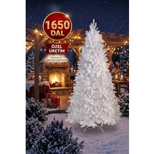 La Confiance 250 cm Beyaz Yılbaşı Ağacı 1650 Dallı Özel Üretim Lüks Noel Ağacı Yılbaşı Çam Ağacı