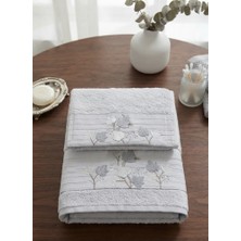 Fiesta Ilgın Süzene Bambu Bürümcük Analı Kızlı Havlu Seti (1 Adet 30X50 cm ve 1 Adet 50X90 cm ) %70 Bambu %30 Pamuk