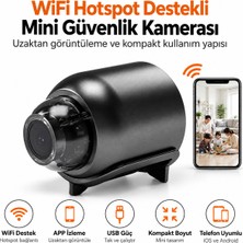 Ayers Mini Wifi Güvenlik Kamerası, App Uzaktan Görüntüleme, USB Güç, Hotspot Destekli, Kompakt Ev Içi Kamera, Ios ve Android Uyumlu